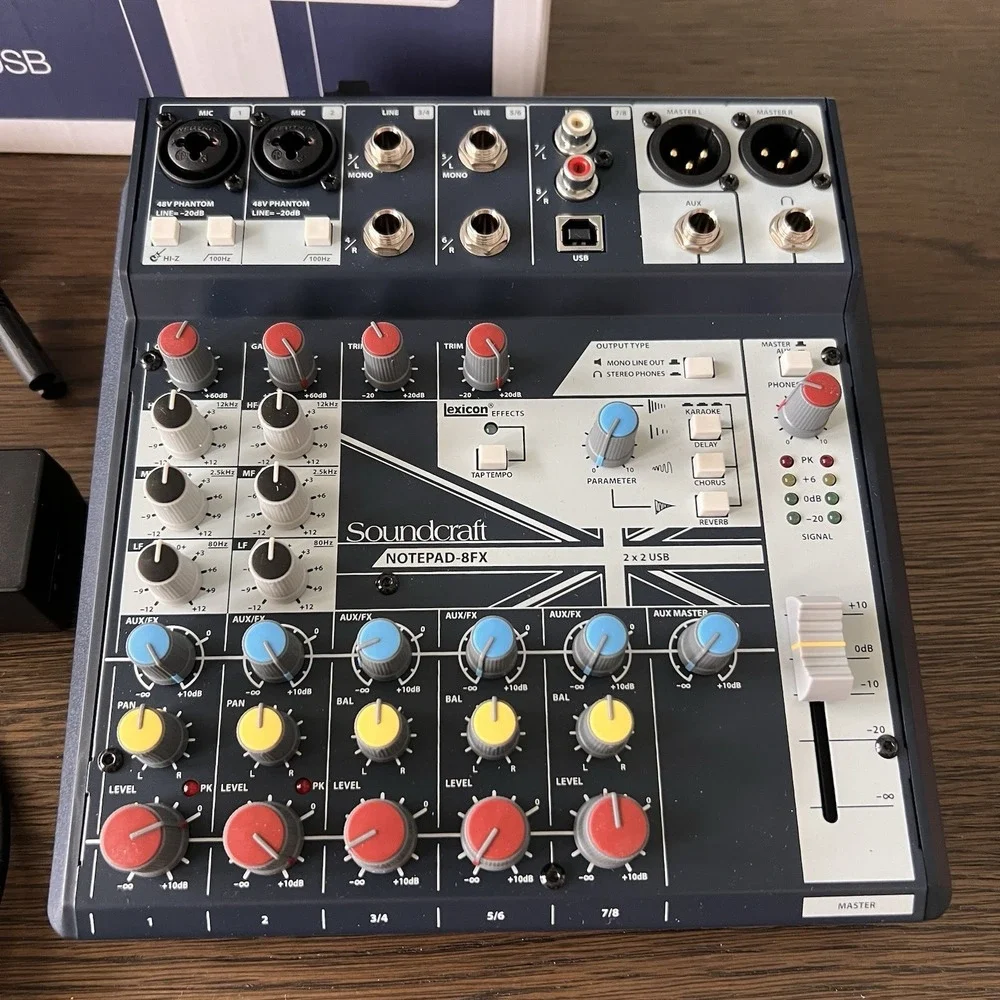 Soundcraft NOTEPAD-8FX 8‎ Channel Compact Mixer USB & Effects NEW